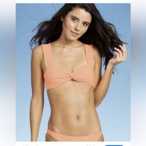 Target Juniors Coral Twist Bikini Top
